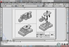 CAD铣槽夹具装配图的并列打印 _CAD机械制图视频教程下载