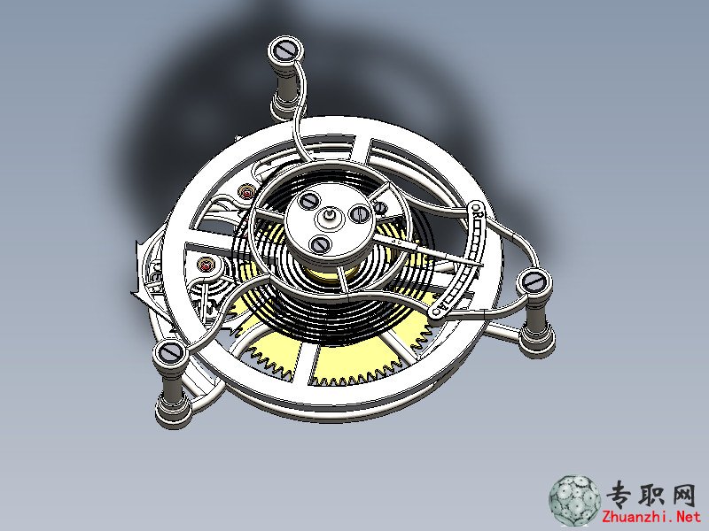 SolidWorks陀飞轮3D模型下载