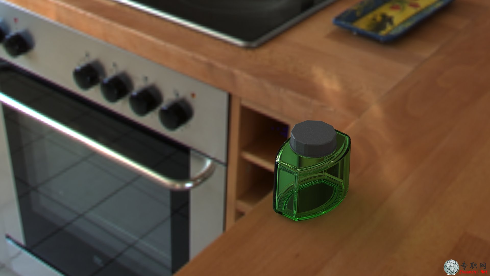SolidWorks墨水瓶装3D模型