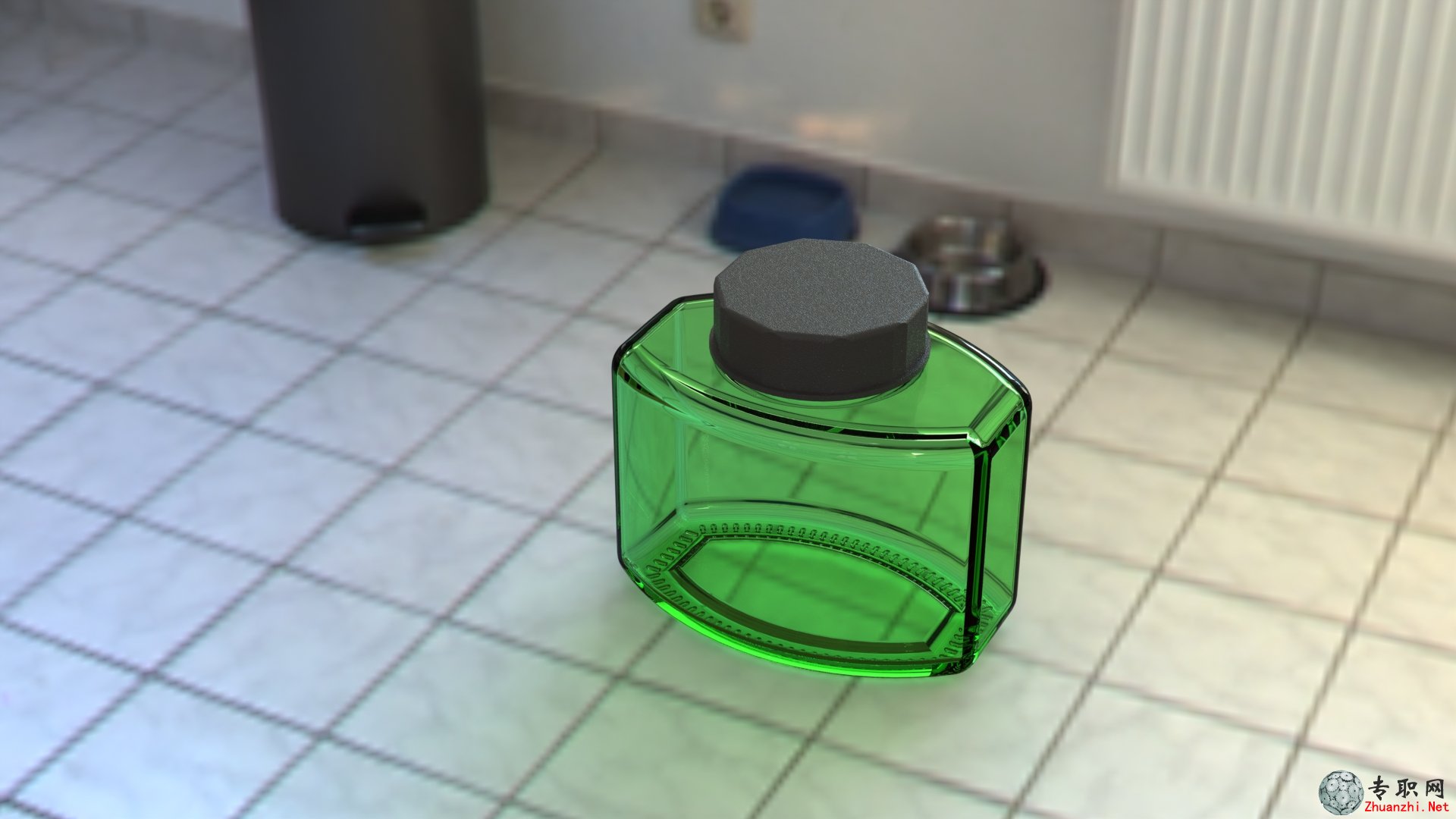 SolidWorks墨水瓶装3D模型