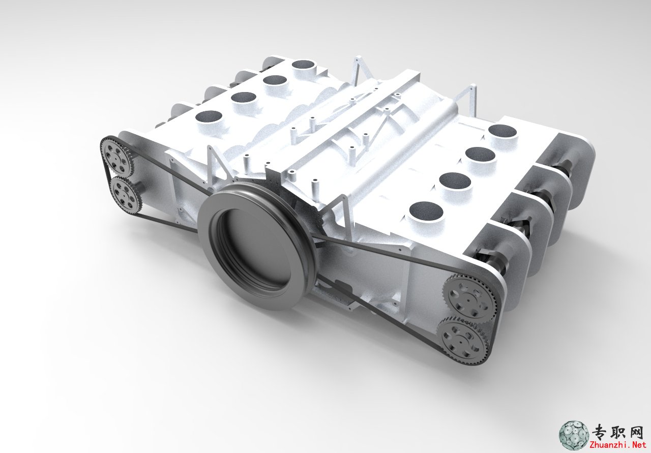 ProE发动机3D模型和运动仿真