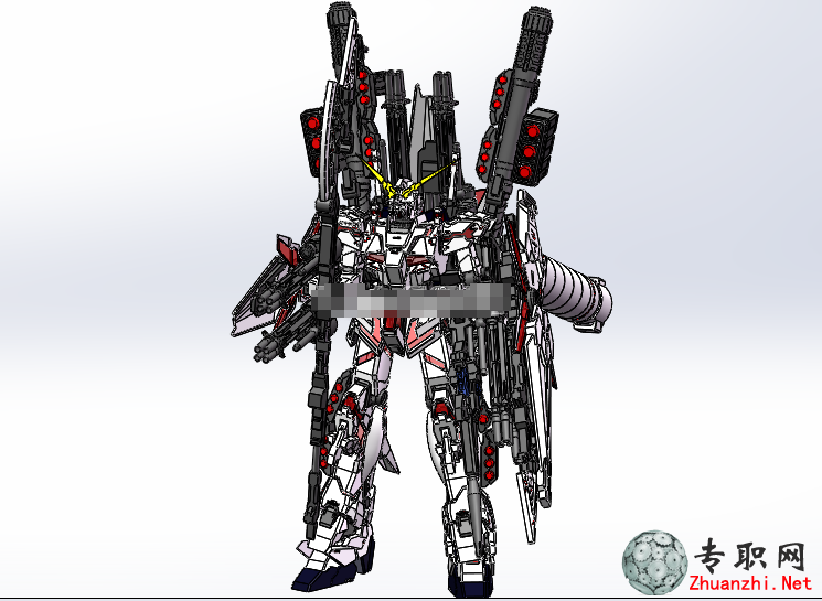 SolidWorks独角兽高达FA 3D模型