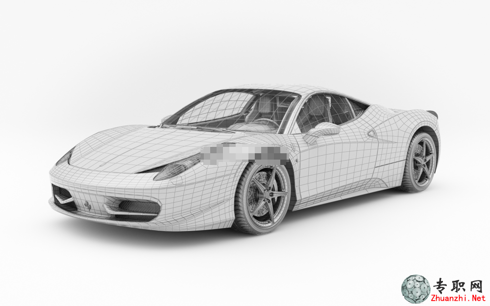 3DS Max 法拉利458双门跑车3D模型