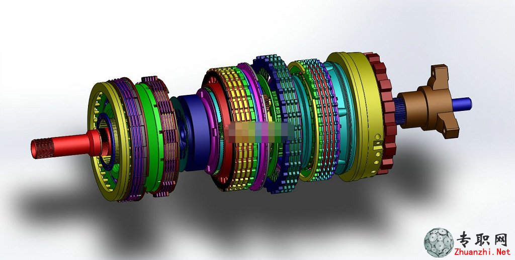 SolidWorks奔驰自动变速箱3D模型