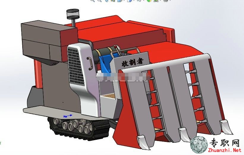 SolidWorks 久保田收割机3D模型