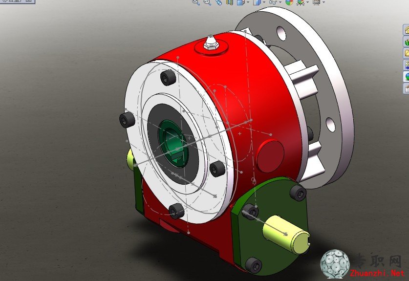 SolidWorks 蜗轮减速器3D模型