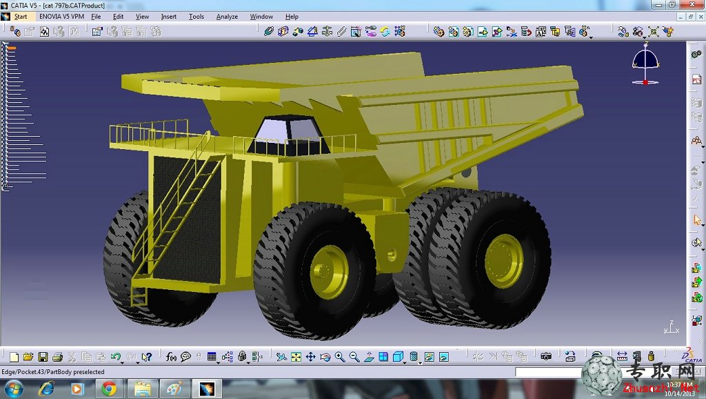 SolidWorks 超级矿用卡车CAT797 3D模型