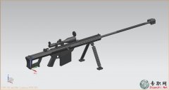 巴雷特M82A1狙击枪3D模型_UG NX设计_Prt文件下载