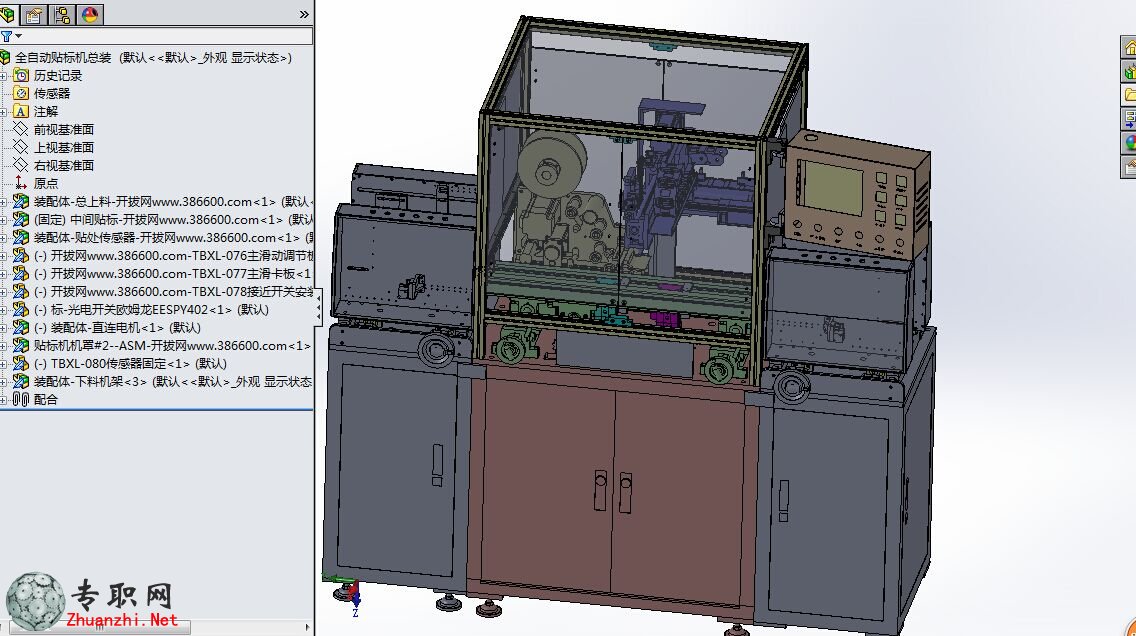 六头PCB板贴标机 全自动非标机械设备3D模型