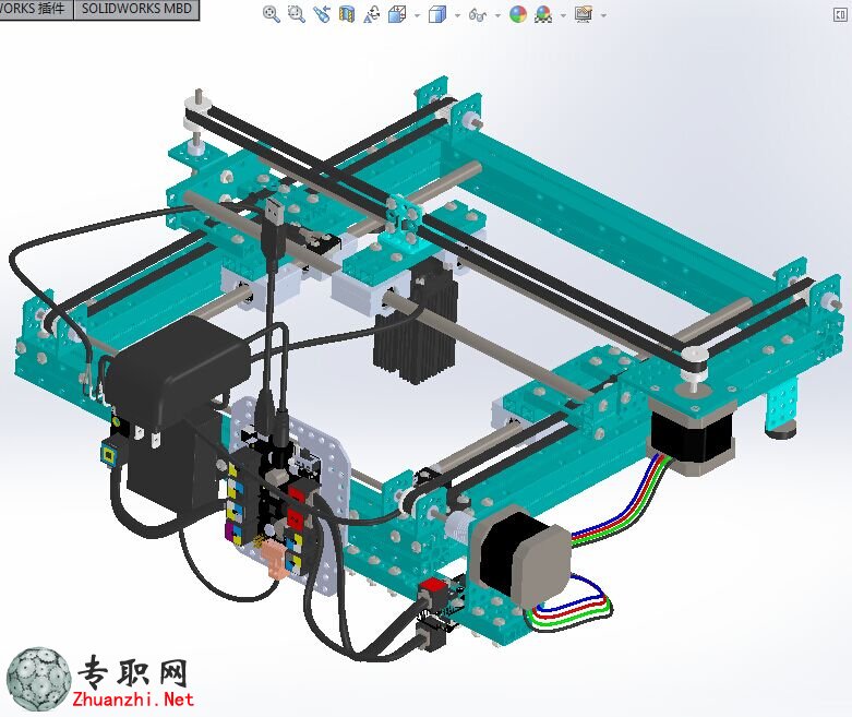 小型XY激光雕刻机、非金属材料雕刻机3D模型