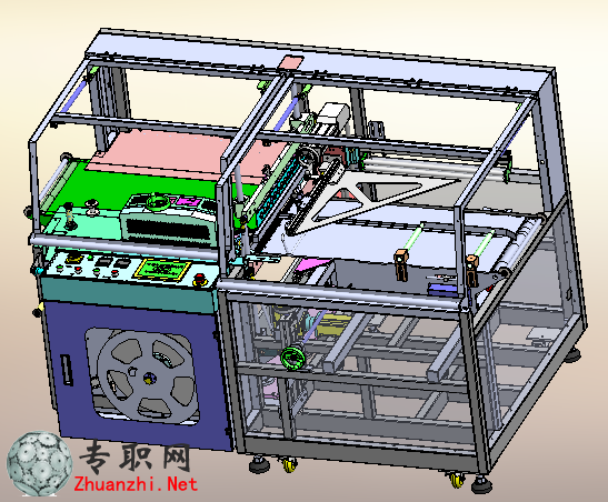 非标自动化高速边封机3D模型