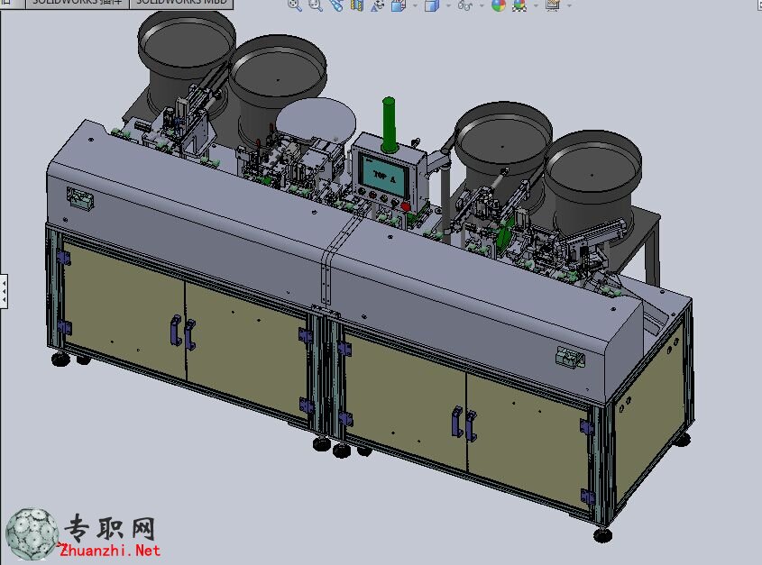 自动化连接器自动捏取骨架插针机3D模型