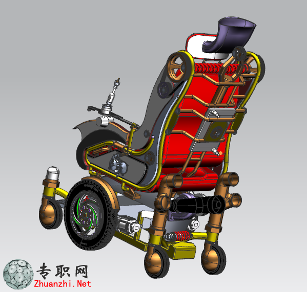 蒸汽朋克轮椅3D模型