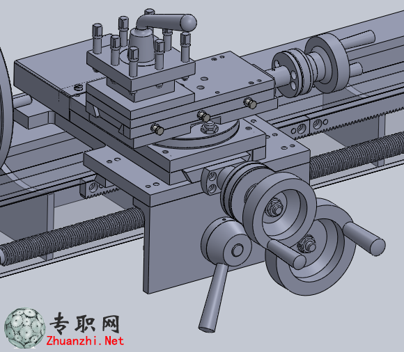 小型车床3D模型