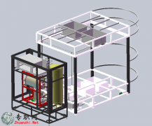 移动厕所管路框架布局3D模型_SolidWorks设计_SLDPRT/SLDASM文件下载