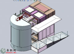 移动厕所总装配体3D模型_SolidWorks设计_SLDPRT/SLDASM文件下载