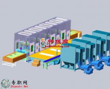 多工位自动喷涂生产线3D模型_SolidWorks设计_Sldprt/Sldasm文件下载