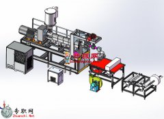 熔喷机600熔喷布生产线 3D模型_SolidWorks设计_iges(igs)文件下载