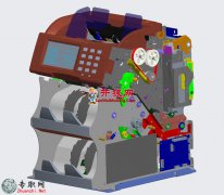 两口纸币清分机（已批量生产）3D模型_Creo设计_step(stp)/Asm/Prt/dwg文件下载