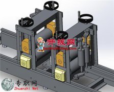 型钢校正机（矫直机）3D模型图纸_SolidWorks设计_Sldprt/Sldasm/SLDDRW文件下载