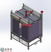 膜生物反应器MBR膜组3D模型图纸_SolidWorks设计_Sldprt/Sldasm/SLDDRW文件下载