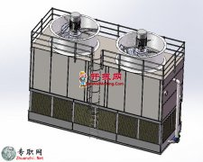 逆流闭式冷却塔3D模型图纸_SolidWorks设计_step(stp)文件下载