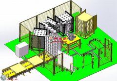 纱筒机器人自动码垛机3D模型图纸_SolidWorks设计_step(stp)文件下载